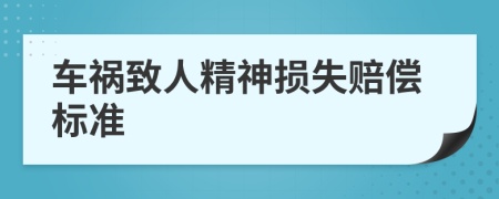 车祸致人精神损失赔偿标准