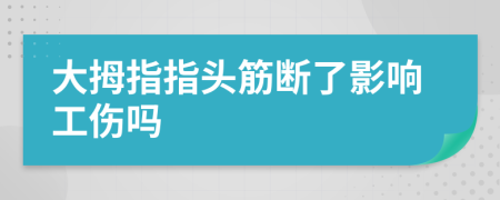 大拇指指头筋断了影响工伤吗