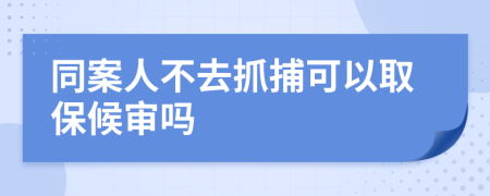 同案人不去抓捕可以取保候审吗