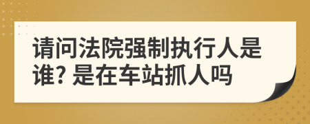 请问法院强制执行人是谁? 是在车站抓人吗