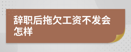 辞职后拖欠工资不发会怎样