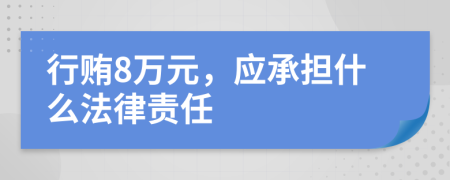 行贿8万元，应承担什么法律责任