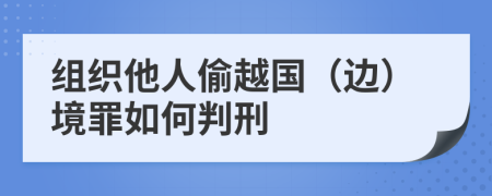 组织他人偷越国（边）境罪如何判刑