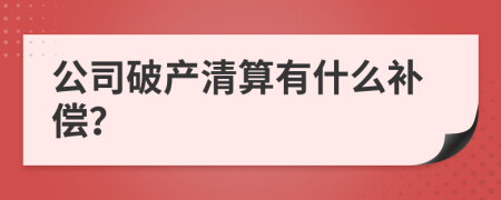 公司破产清算有什么补偿？