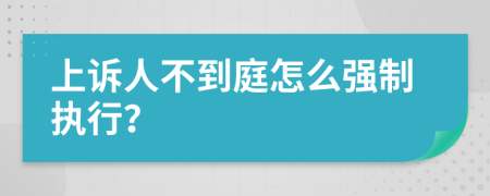 上诉人不到庭怎么强制执行？