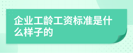 企业工龄工资标准是什么样子的