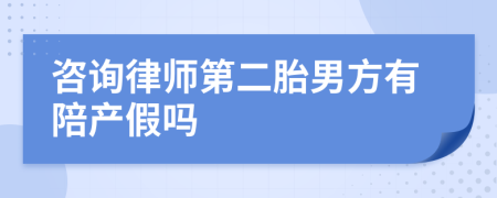 咨询律师第二胎男方有陪产假吗