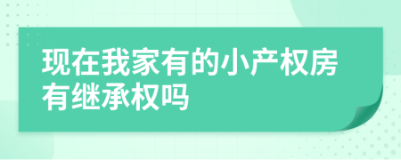 现在我家有的小产权房有继承权吗