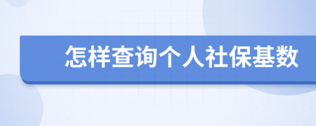 怎样查询个人社保基数