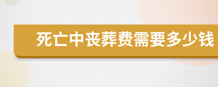 死亡中丧葬费需要多少钱