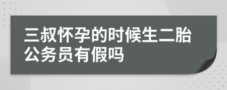 三叔怀孕的时候生二胎公务员有假吗