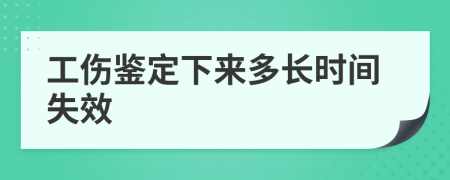 工伤鉴定下来多长时间失效