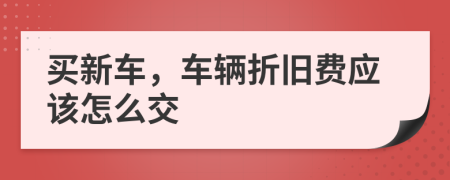 买新车，车辆折旧费应该怎么交