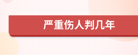 严重伤人判几年