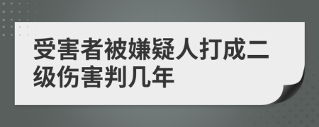 受害者被嫌疑人打成二级伤害判几年