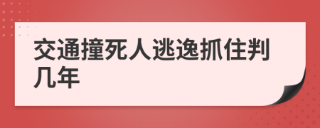 交通撞死人逃逸抓住判几年