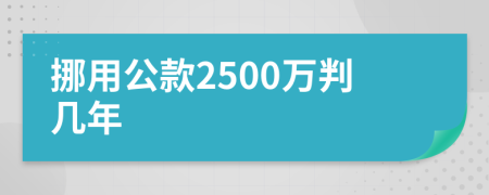 挪用公款2500万判几年