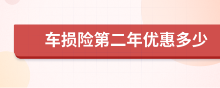 车损险第二年优惠多少