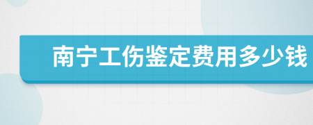 南宁工伤鉴定费用多少钱