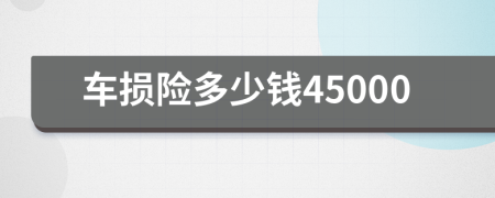 车损险多少钱45000