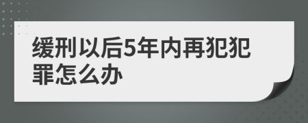 缓刑以后5年内再犯犯罪怎么办