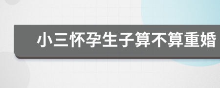小三怀孕生子算不算重婚