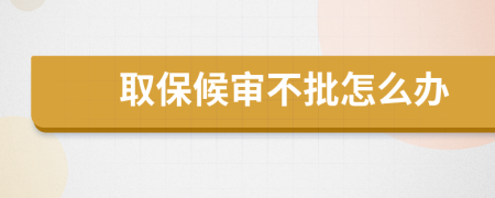 取保候审不批怎么办