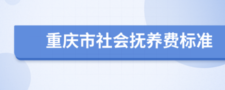 重庆市社会抚养费标准