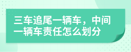 三车追尾一辆车，中间一辆车责任怎么划分