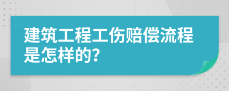 建筑工程工伤赔偿流程是怎样的？