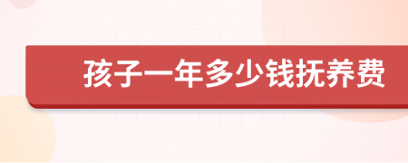 孩子一年多少钱抚养费