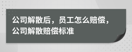 公司解散后，员工怎么赔偿，公司解散赔偿标准