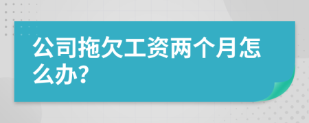 公司拖欠工资两个月怎么办？