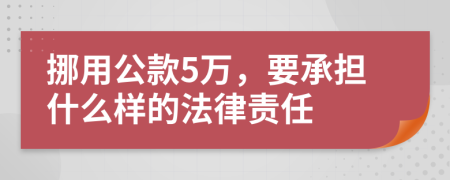 挪用公款5万，要承担什么样的法律责任
