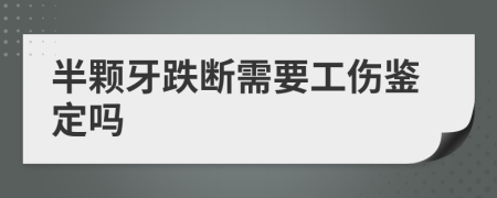 半颗牙跌断需要工伤鉴定吗