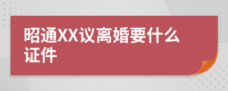 昭通XX议离婚要什么证件