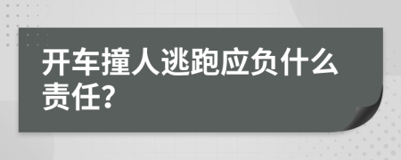 开车撞人逃跑应负什么责任？