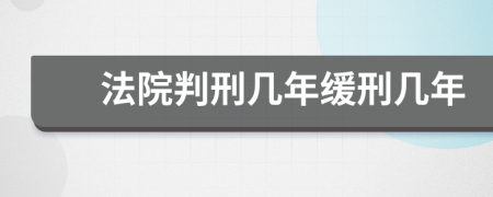 法院判刑几年缓刑几年