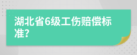 湖北省6级工伤赔偿标准？