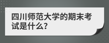 四川师范大学的期末考试是什么？