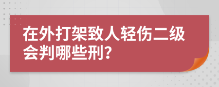 在外打架致人轻伤二级会判哪些刑？