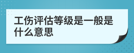 工伤评估等级是一般是什么意思