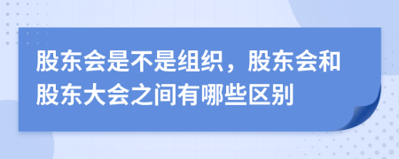 股东会是不是组织，股东会和股东大会之间有哪些区别