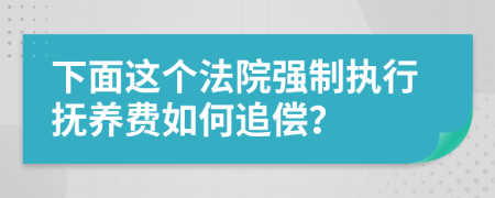 下面这个法院强制执行抚养费如何追偿？