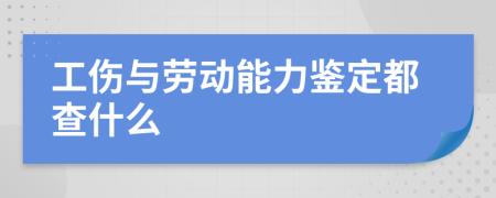 工伤与劳动能力鉴定都查什么