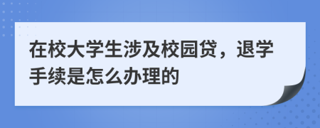 在校大学生涉及校园贷，退学手续是怎么办理的