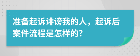 准备起诉诽谤我的人，起诉后案件流程是怎样的？