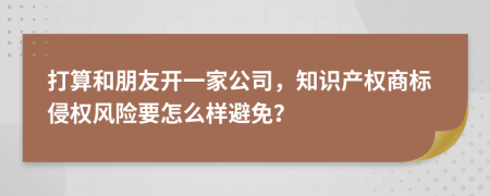 打算和朋友开一家公司，知识产权商标侵权风险要怎么样避免？