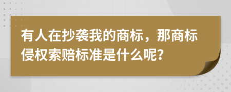 有人在抄袭我的商标，那商标侵权索赔标准是什么呢？