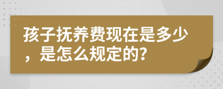 孩子抚养费现在是多少，是怎么规定的？